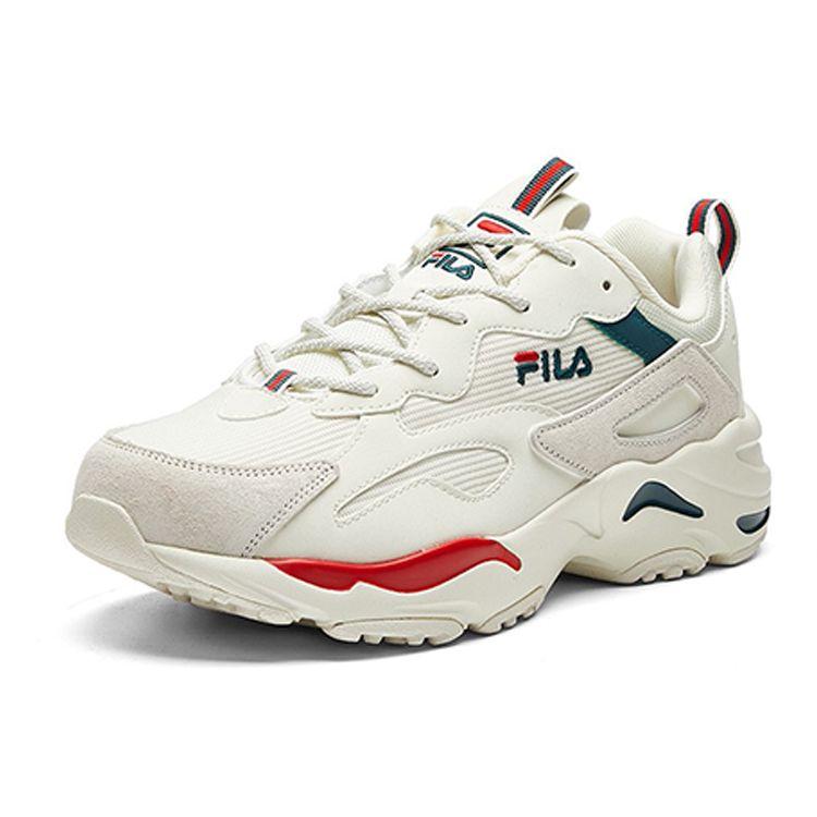 FILA Tracer Fabric Comfortable Versatile Breathable Low-Top Dad Shoes Women sneaker Light-White F12W021111FWR