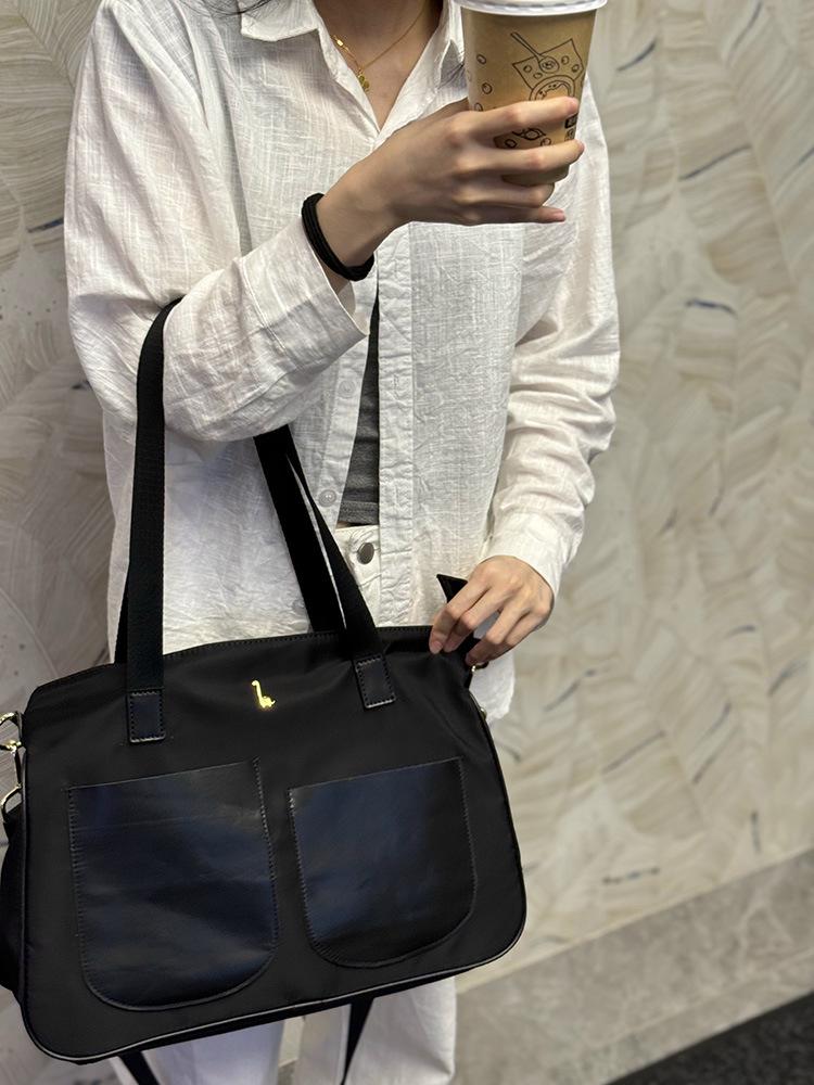 Geantă Messenger pentru femei în stil Campus: Geantă de mână și geantă de umăr ocazională, de mare capacitate, pentru studenți, cu buzunare atmosferice