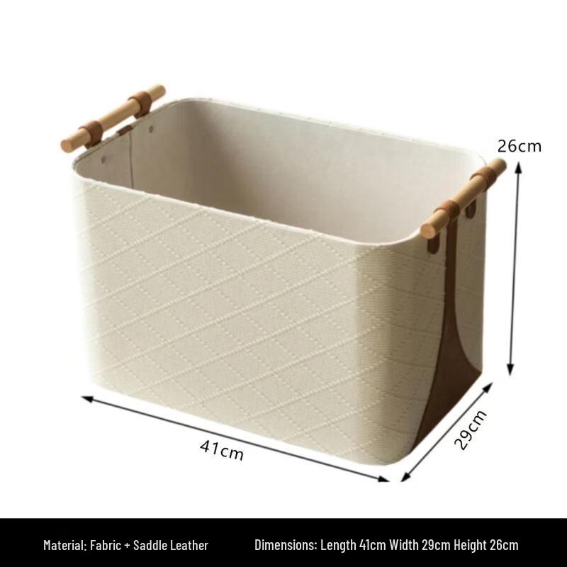 Modern Minimalist Leather & Linen Laundry Hamper