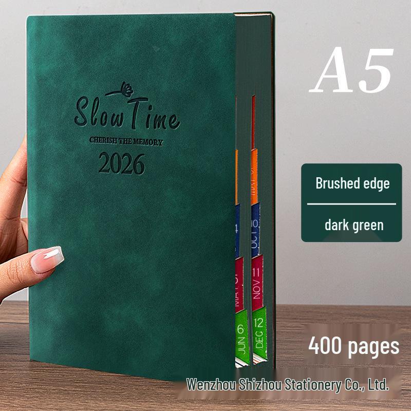 

2026 Планировщик эффективности бизнеса формата А5: Ежедневник на 365 дней, по одной странице на день, с логотипом на заказ