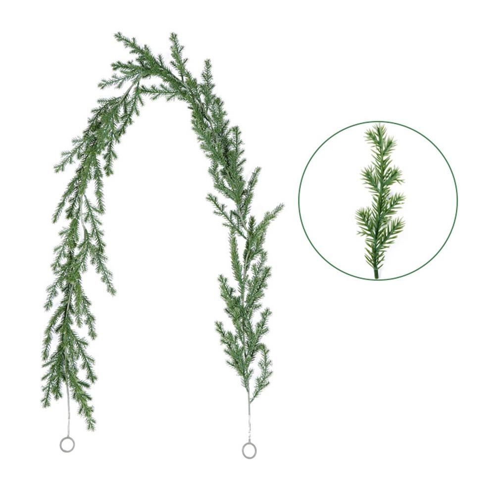 

Green Christmas Pine Needle Rattan Plastic Party Supplies Lifelike Pine Vine Fireplace Stairs Decoration Xmas Tree Ornament