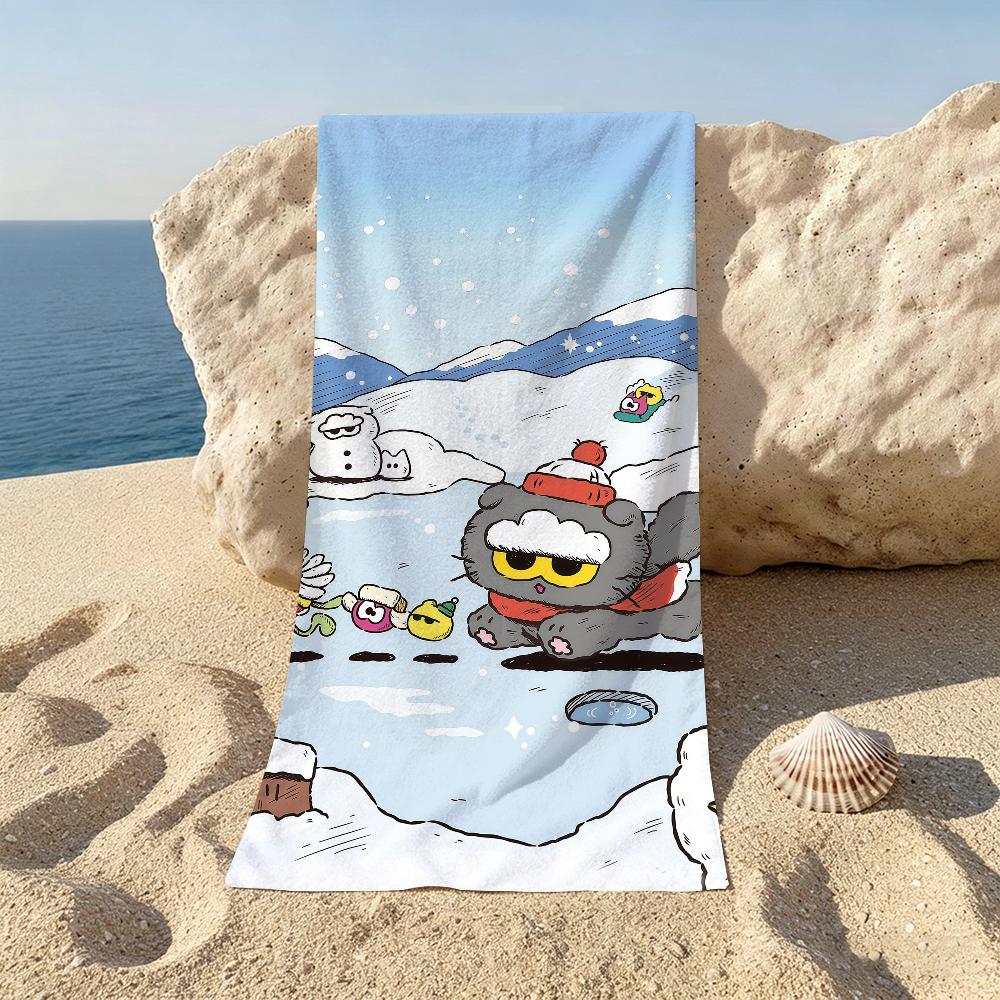 Cloud Cat Z-ZOA Beach Towel For Beaches Yoga Studios Gyms Hot Springs Swimming Pools And Picnics