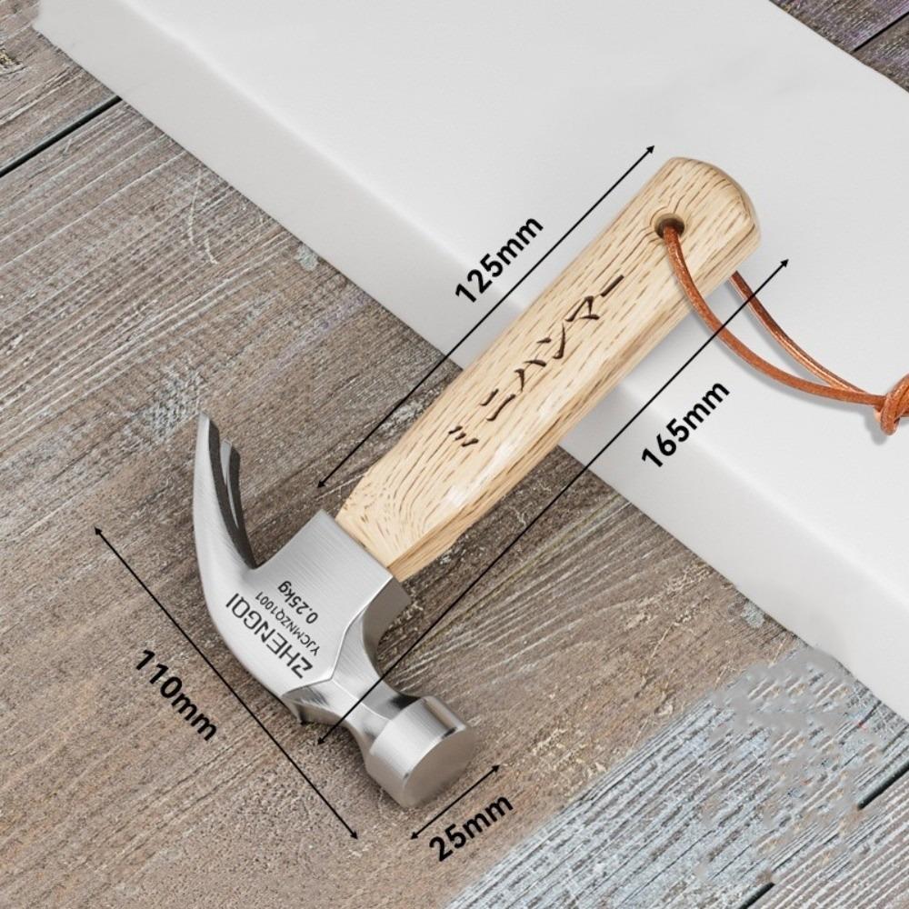 High Quality Mini Claw Hammer Wooden Handle Portable Small Hammer High Carbon Steel Multifunctional Hammer Household Tools