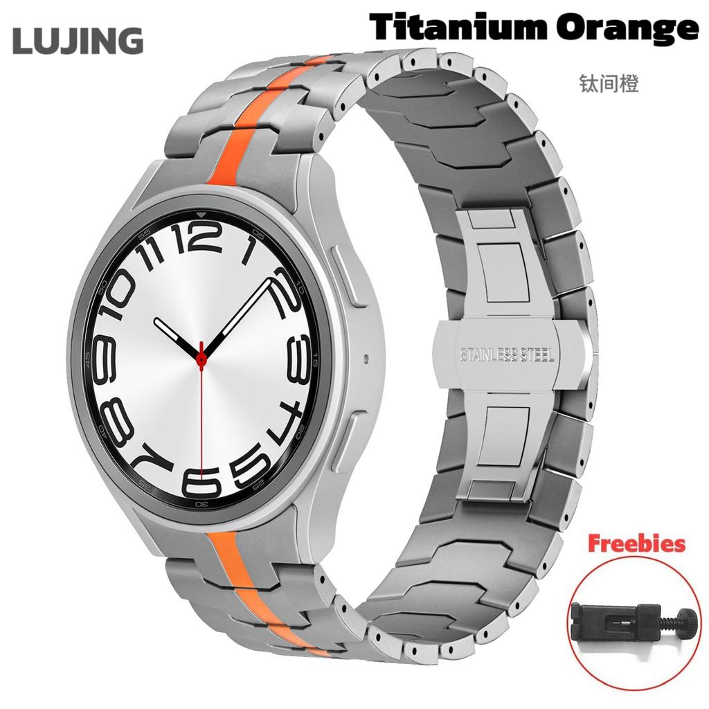 Rustfri stålrem for Samsung Galaxy Watch 7 6 5 4 Klassisk 47 mm 43 mm 42 46 mm 45 mm Ingen hull Metallbånd 40 mm 44 mm lenkearmbånd