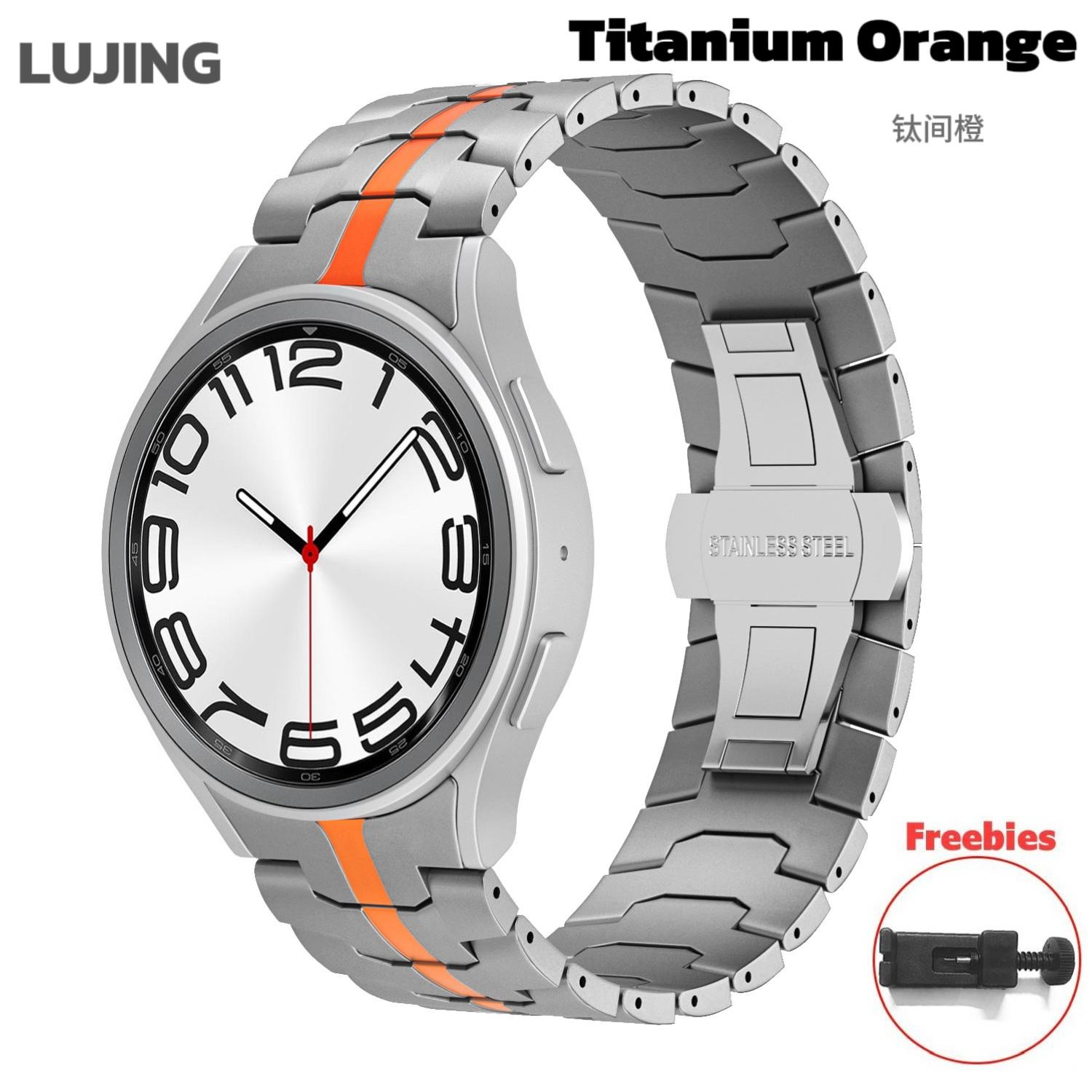 

Ремешок из нержавеющей стали для Samsung Galaxy Watch 7 6 5 4 Classic 47 мм 43 мм 42 46 мм 45 мм без зазоров металлический браслет 40 мм 44 мм звеньевой браслет Galaxy watch 7 44mm