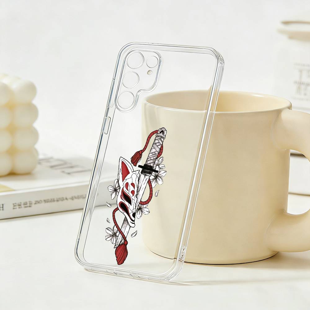 

Nichirin Blade Phone Case For Samsung S26, S25,S24,S21,S22,S23,S30,Ultra,Plus,5G,Transparent Cover Samsung S21fe