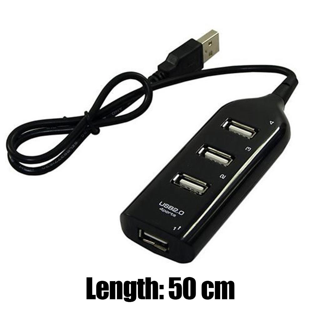 4-Port Charging Tool Usb 2.0 Hub with 1.6-Foot Cable Supports Hot-Swappable Low-Power Splitter Electronics