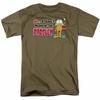 Garfield No Problem T-shirt Mens Licensed Cat Jim Davis Comic Tee Safari Green