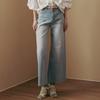 Natural Washing Cotton Span Wide Denim Pants Ze05ql402na