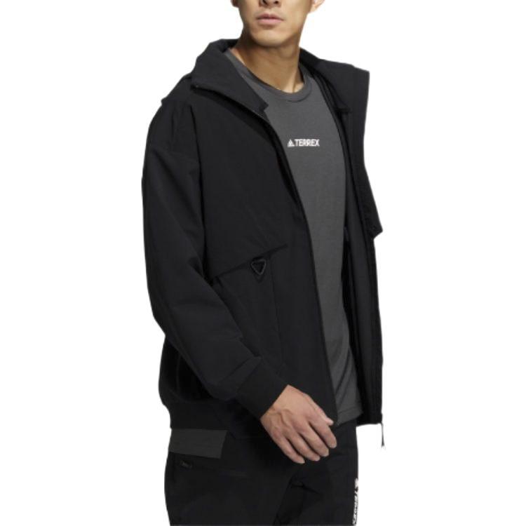 Adidas Jackets Unisex Black Hooded Moderate Workwear HN2027