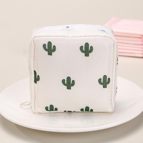 Damenbinden-Tasche, Cartoon-Druck, tragbar, mit Reißverschluss, zum Aufhängen, für Mädchen, Windel, Damenbinde, Aufbewahrungstasche, Münzgeldbörse, Schmuck-Organizer, Kredit