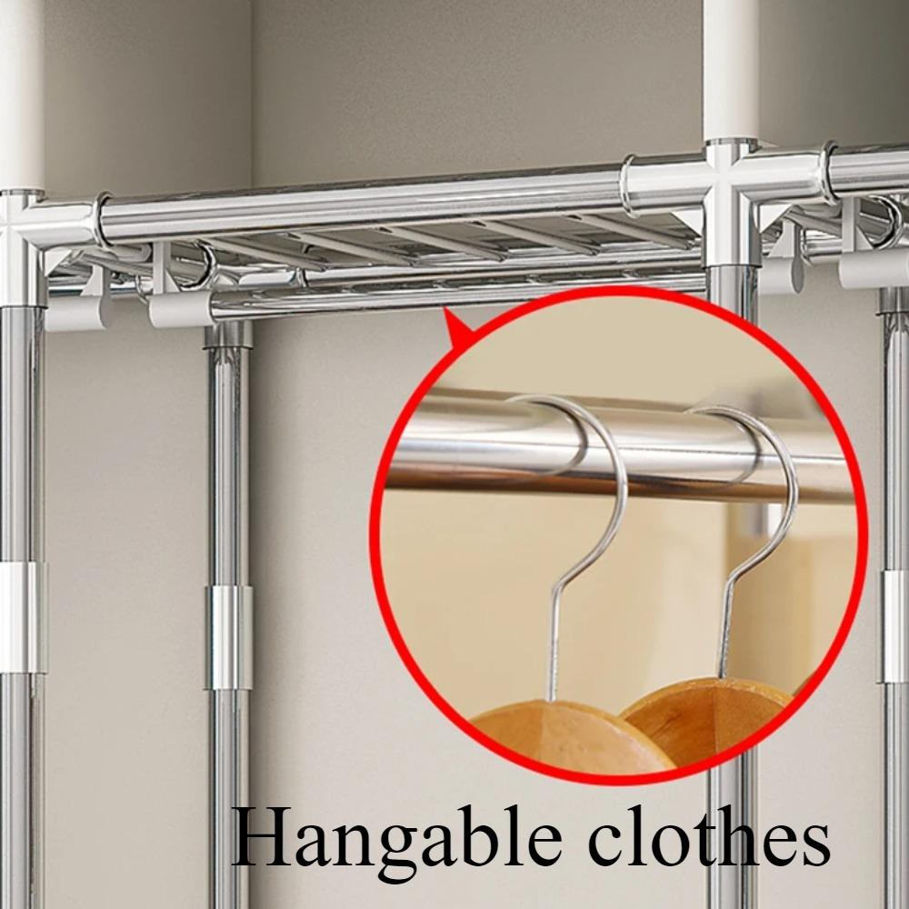 Simple Wardrobe Assembled Steel Multilayer Save Space Household Storage Rack Detachable High-capacity Dustproof Home Furniture
