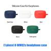 Front Opening Earbud Case Cover for WM02S Charging Case, Soft Silicone Sleeve with Side Carry Point for Storage