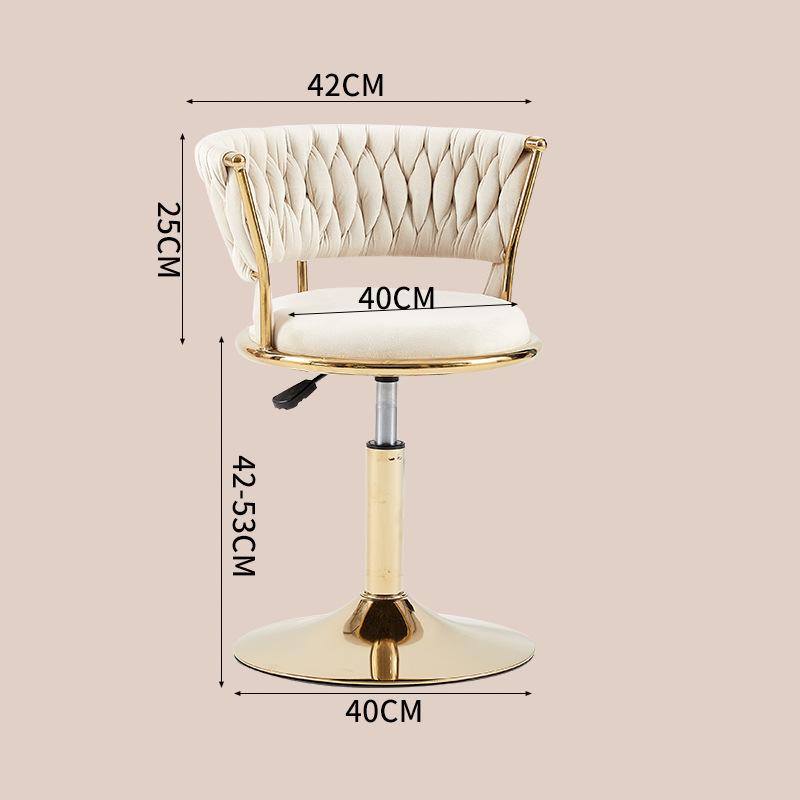 Modern High Bar Chair, Rotating Adjustable Counter Stool, Easy Clean Steel Cashier Seat, Colorful Home Backrest Bar Stool