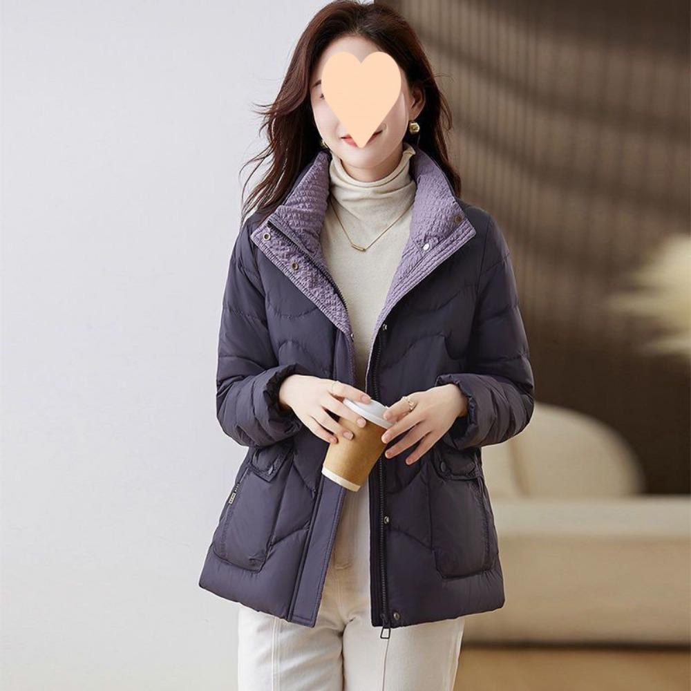 Down Cotton-Padded Jacket Women's Cotton-Padded Jacket Autumn Winter Outerwear Fashionable and Slim Warm Jacket