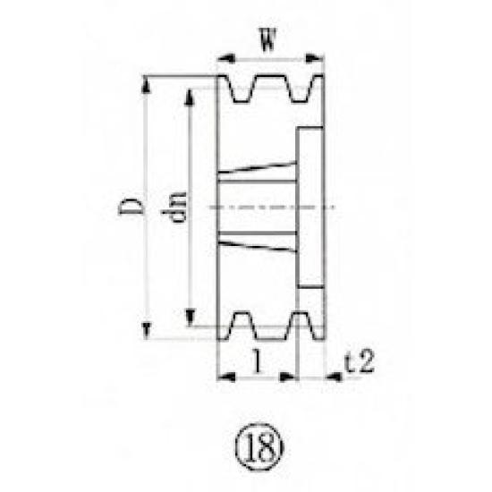 

EVN SPB Шкив 3-ручьевой, 160мм, Ручьи, SPB160-3