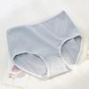 Women's Cotton High Waisted Underwear Macaron Color Series Simple Solid Color Comfortable Soft Mid High Waisted Triangle Waistband