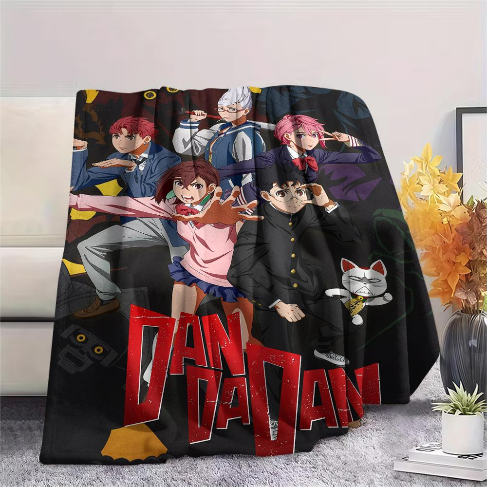 1Pc Dandadan Anime Print Flannel Blanket, High quality Comfortable for All Seasons, Home Decor, Warmth and Comfort, Perfect for Christmas Gifts 33