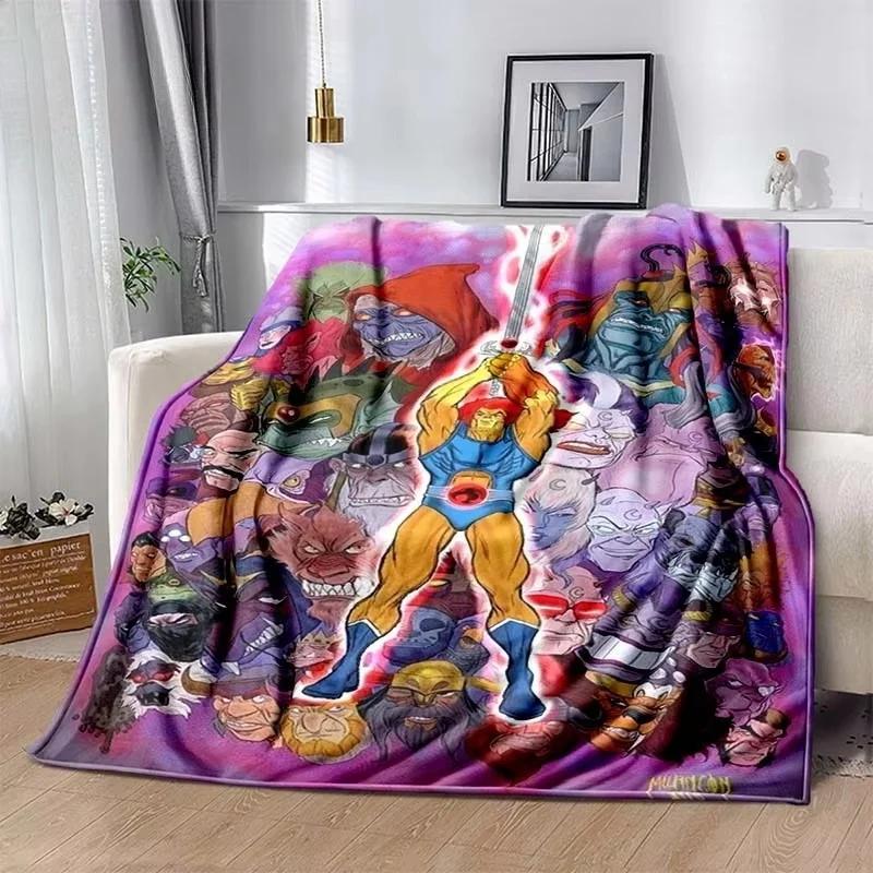 Fashion Cartoon Thundercats Printed Blanket Picnic Blankets Warm Blanket Soft and Comfortable Blanket Home Travel Birthday Gifts