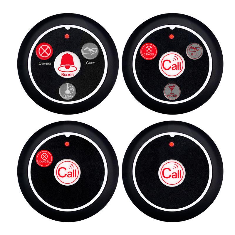 2-Waiter Watch Wireless Calling System - 15-Button Transmitter Pager Receiver for Restaurant/Hotel чёрный