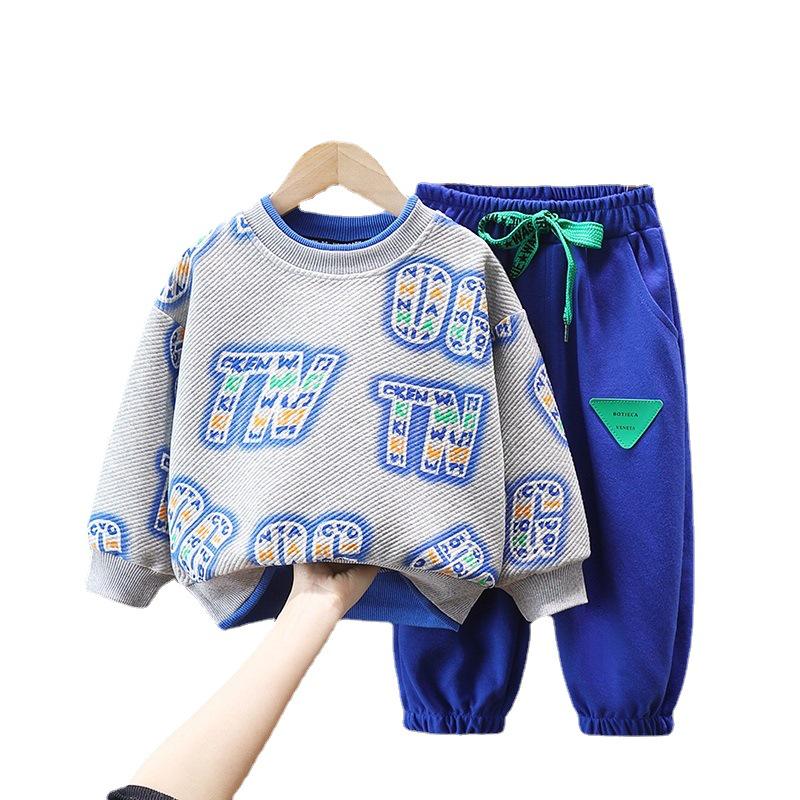 Jungen Frühling & Herbst Langarm Zweiteiler: Sweatshirt & Freizeithose.