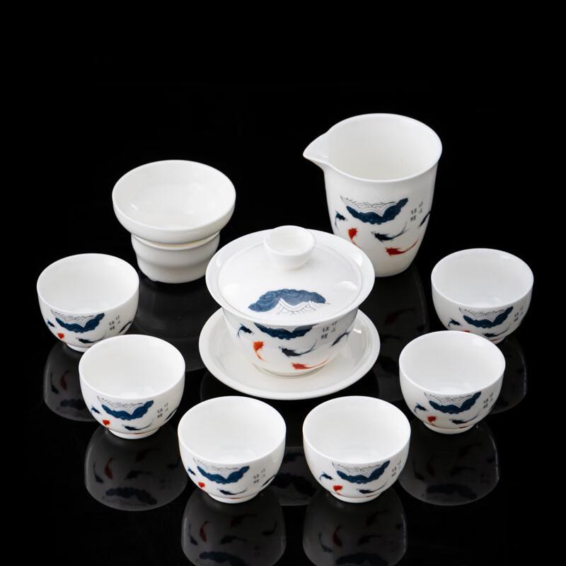 Yuzhou Yangzhi Jade Porcelain Gaiwan Tea Set Gift