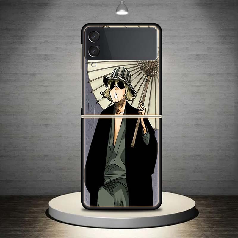 Bleach Kisuke Urahara For Samsung Galaxy Z Flip 7 6 5 4 3 5G Phone Case Black Cover ZFlip 7 6 5 4 3 Shockproof Bumper Coque Gala