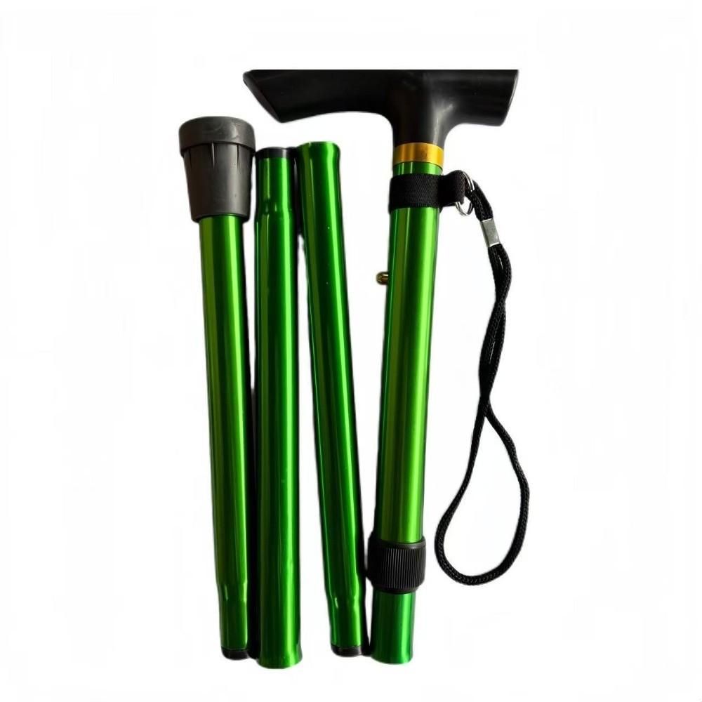 Telescopic Trekking Stick Strengthen 5-Section Folding Canes Adjustable Portable Walking Cane for Adults Elderly People