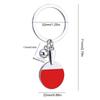1PC Table Tennis Key Chain Pendant Simulation Mini Table Tennis Racket Key Ring Bag Pendant Decoration Souvenir Gift