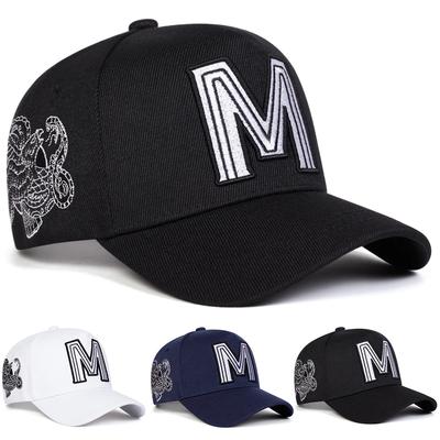 Unisex M Letter Embroidery Baseball Caps Spring And Autumn Outdoor Adjustable Casual Hats Sunscreen Hat Sports Cap