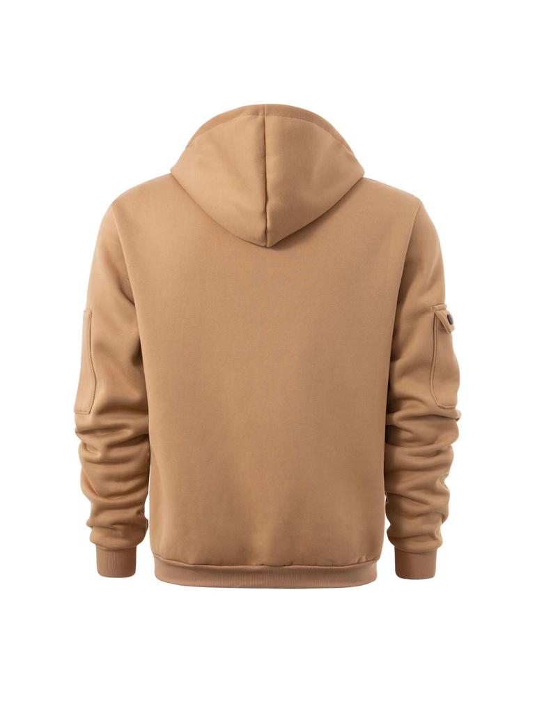 Men's Multi-Pocket Plus Size Cardigan Hoodie - Spring/Autumn Casual Sports Jacket