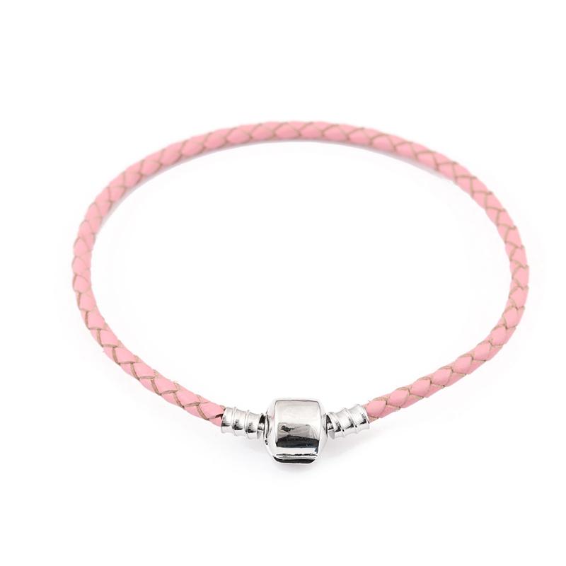 1pc/lot 12 Colors Leather Chain Charm Bracelets Double layer Braided Leathe Bracelet for Handmade DIY Women Girls Jewelry Gift