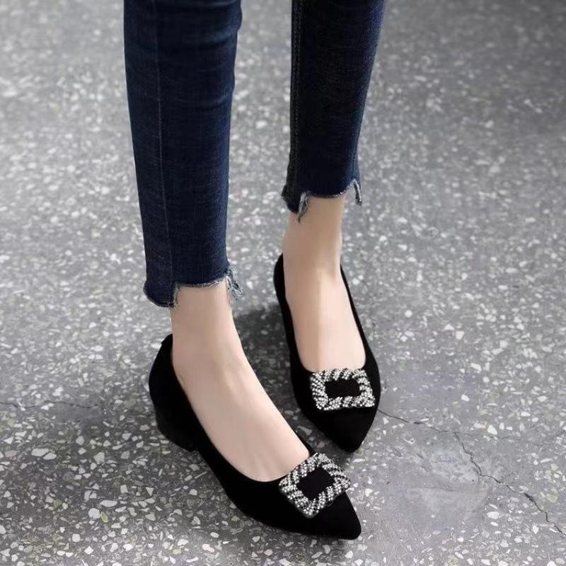 

Frosted shoes high heel frosted leather stiletto heels women s 2025 new versatile fashion Internet celebrity shallow mouth pointed shoes 41 чёрный