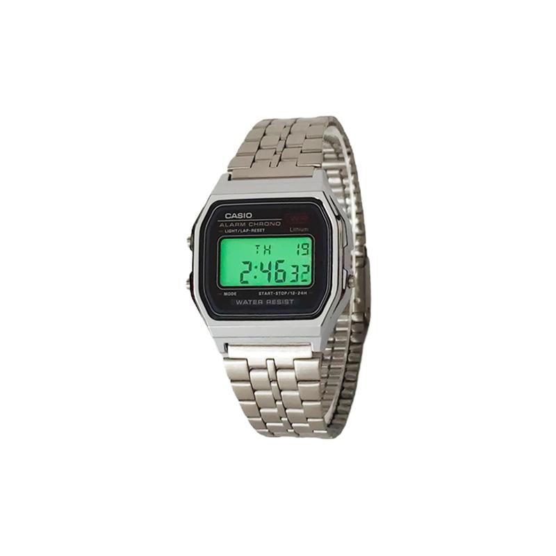 CASIO Customized watch modified series luminous silver case life waterproof A159WA-N1D modified-Xuanyuan Yinhui Quartz Stee A159WA-N1D