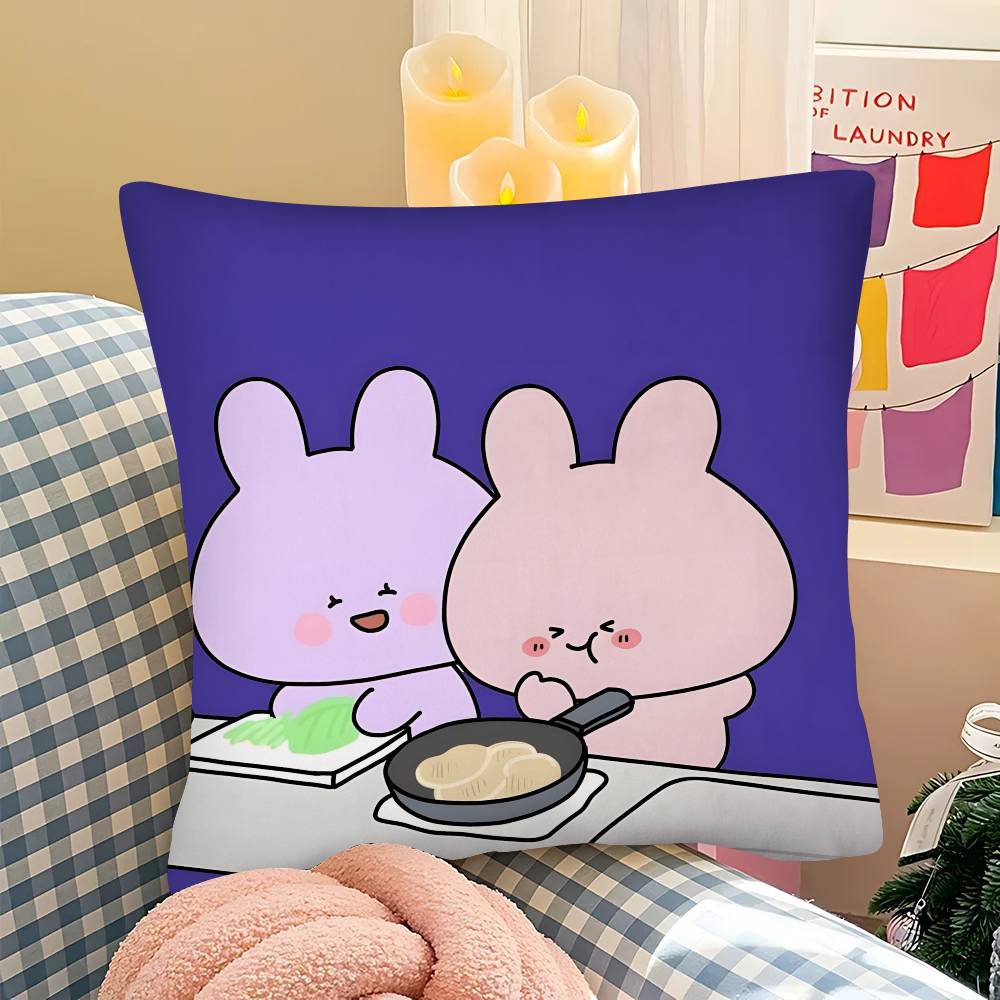 1Pc Asamimichaan Asleep Asamimi Pillow Case Fashion Square Pillowcase Bedroom Sofa Room Ins Decoration Leisure