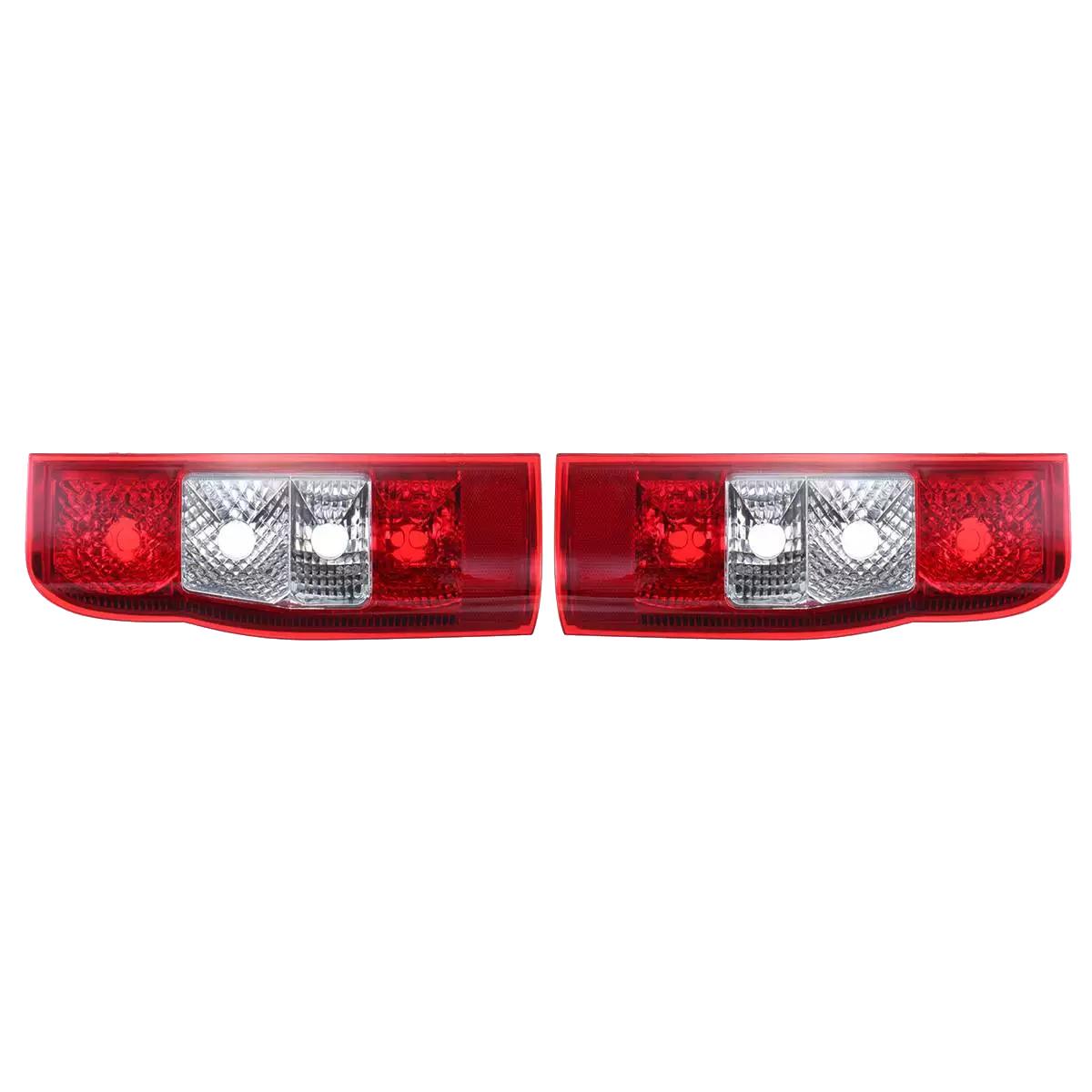 Precise 2Pcs Car Rear Bumper Reflector Rear Tail Lamp Brake Light For Ford Transit MK7 2006 - 2014 Panel Van RedTransparent