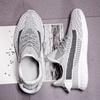 38-48 Large Size Men's Shoes Flying Woven Breathable Mesh Ultralight Running Shoes