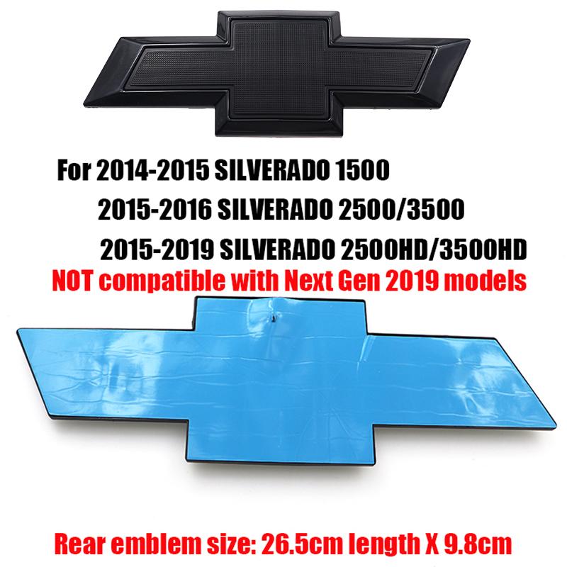 1pcs 3D ABS Car Rear logo Rear Bumper tail door trunk car rear Emblem sticker styling Accessories For Chevrolet SILVERADO
