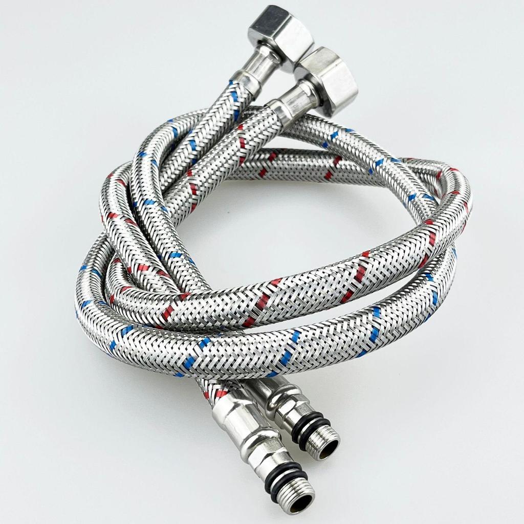 304 Stainless Steel Braided Kitchen Pull-Out Faucet with Durable 4-Point Inlet Hose