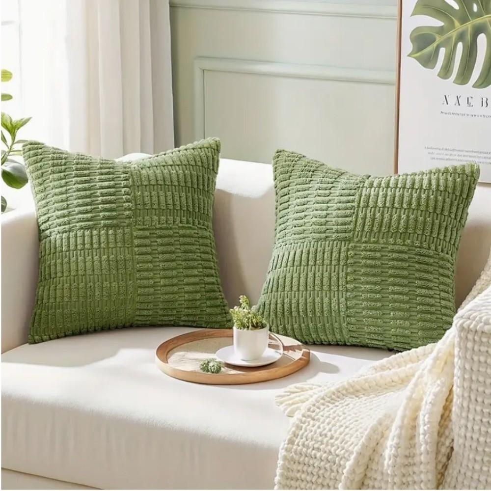 Solid Color Throw Pillow Covers Textured Plush Pillowcase Corduroy Pillow Cover  Bedroom Decor