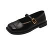 Brown Japanese Mary Jane Small Leather Shoes Women's Small Fragrant Wind Soft Bottom Shallow Mouth One-word Belt Single Shoes Mary Jane Shoes