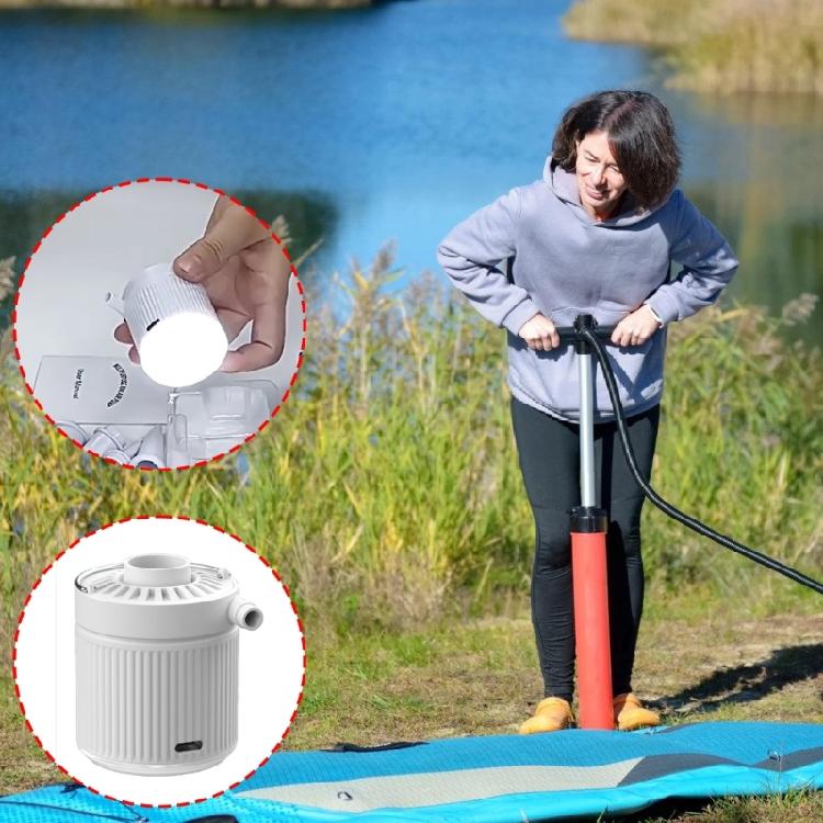 Rechargeable Air Compressors Suit Inflatables Quickly Fill Electric Pumps with Light for Camping Tents, Car Tires