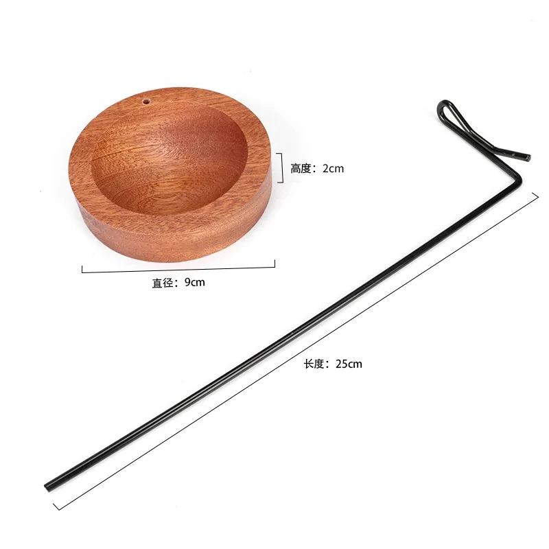 Hořák na vonné tyčinky vzhůru nohama Držák na vonné tyčinky Dřevěný kulatý podnos na vonné tyčinky Ornament Ložnice Domácí dekorace na jógu