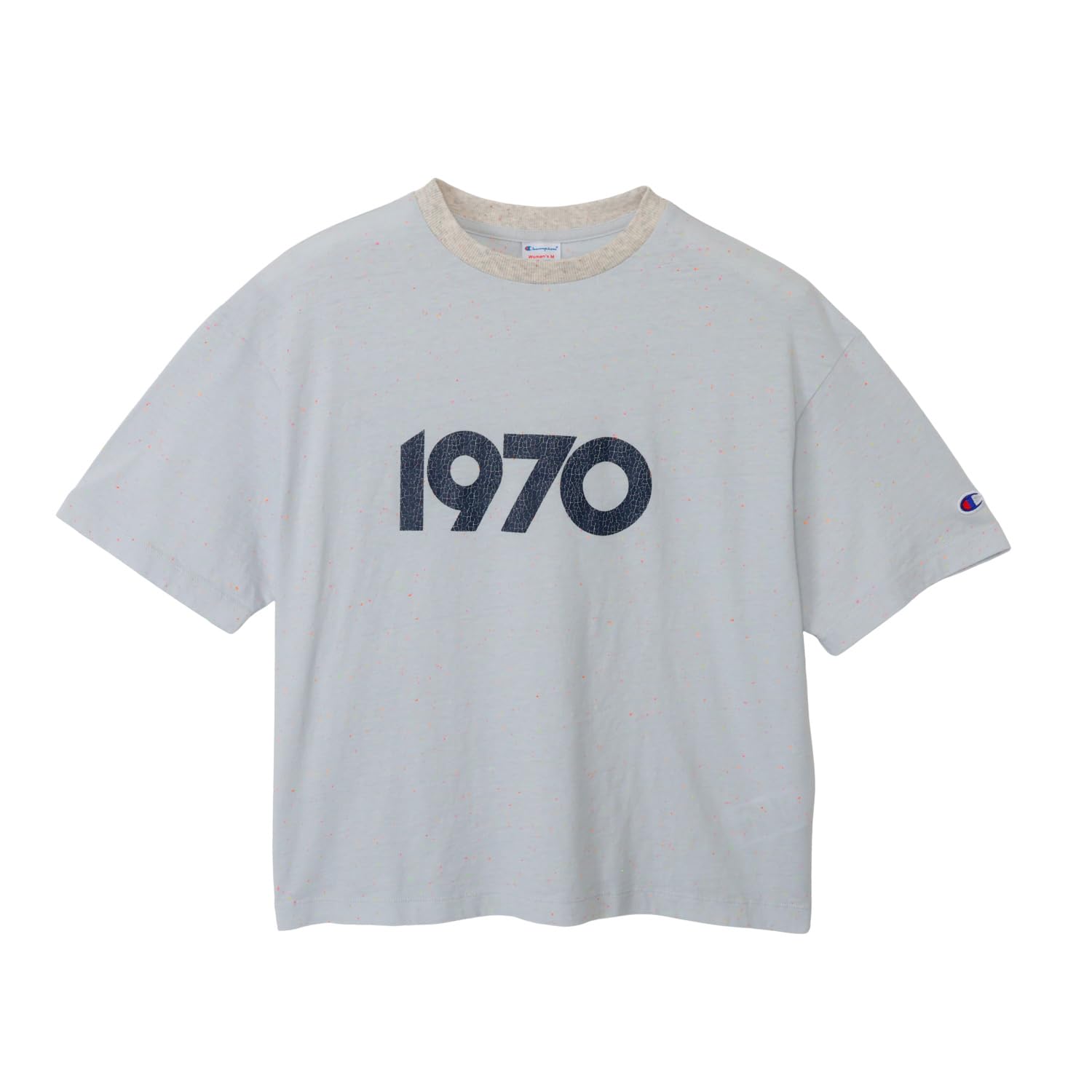 

Champion Повседневная футболка с коротким рукавом, бледно-хлопковая, США, круглый вырез, графический принт, стирка изделия, женская, CW-B310, саксофон, горловина, посадка, принт,