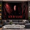 Wall Hanging Tapestry Custom NameLady Gaga Pattern Personalized Printed Fabric Wall Decor