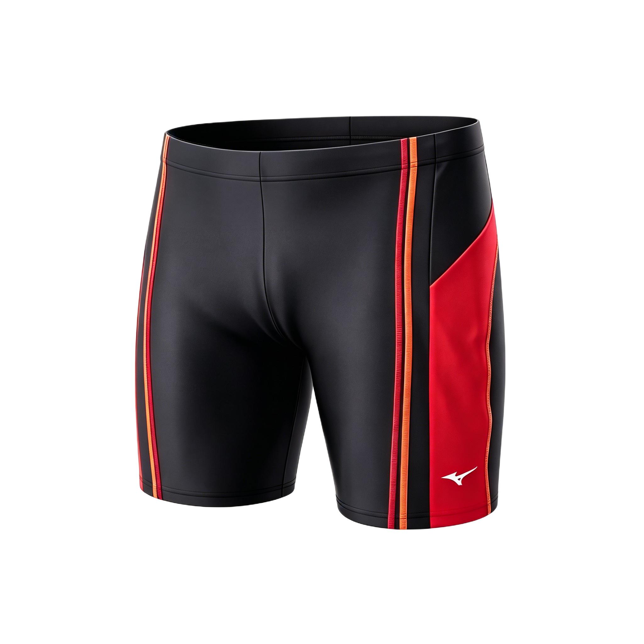 Short de bain Mizuno Homme Noir Rouge Modéré L