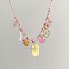Summer Cross-border Starfish & Sea Turtle Pearl Necklace with Multi-Pendant & Colorful Rope