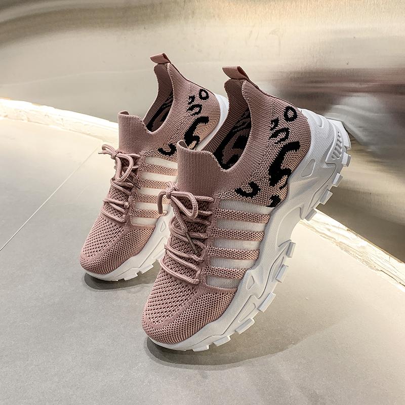 Fashion 2025 Fashion Mesh Breathable Sneakers New Comfortable Lace-up Casual Shoes Non-slip Wear-resistant Running Shoes Platform Shoes