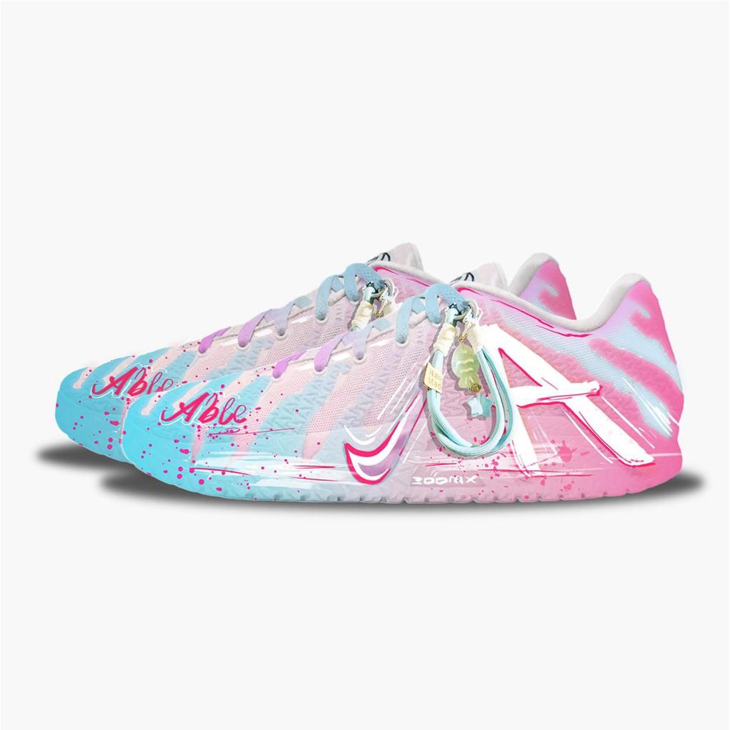 Nike Ja Morant 3 Colorful Ink Flow Cushioning Abrasion Resistant Cushioning, Wear Resistant Low Top Basketball Shoes HF2794-100(Team60-)