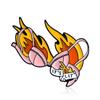 IT'S LIT Bear Flame Drip Oil Brooch Badge Bikini Ornament